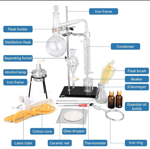 Essential oil distillation - oil, kit